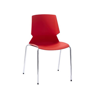 ShangYi Factory Outlet Cheap Modern Plastic Resin Chair Office Cafe Plastic Lounge Pool Chairs with Metal Legs