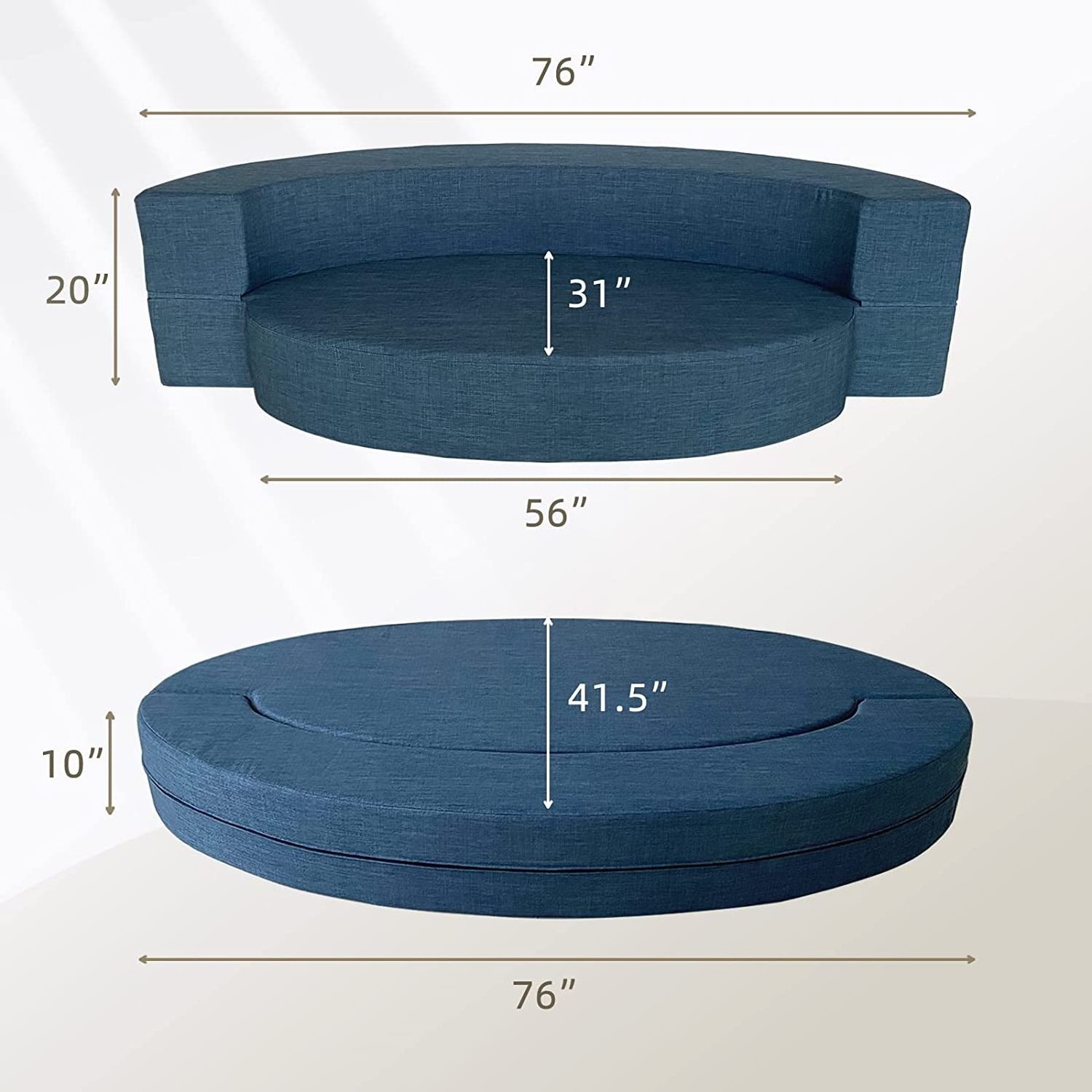 Stylish Sofa Bed Memory Foam Round Sofa