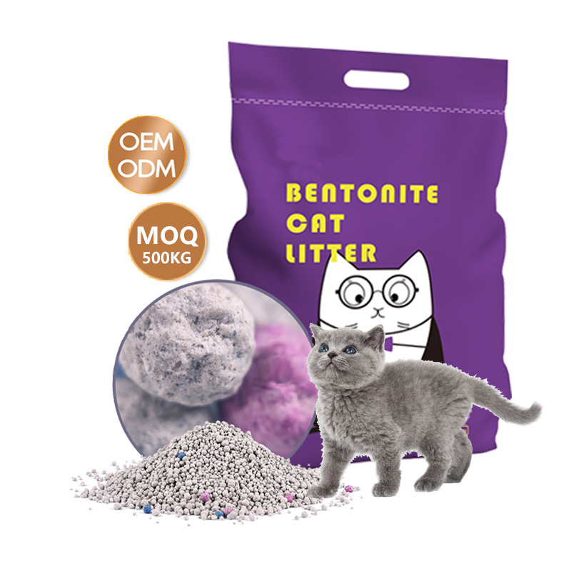 Factory Direct Wholesale Sale Strong Clumping Cat Litter Sand Dust Free Fragrance Free 10l Color Bentonite Cat Litter