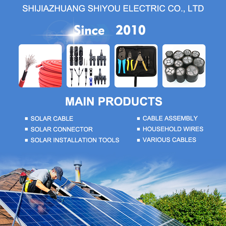 TUV Approval XLPE Insulated Tinned Copper Solar Wire Photovoltaic DC wire 4MM 6MM 10MM 16MM  PV Cable Solar DC Panel Power Cable