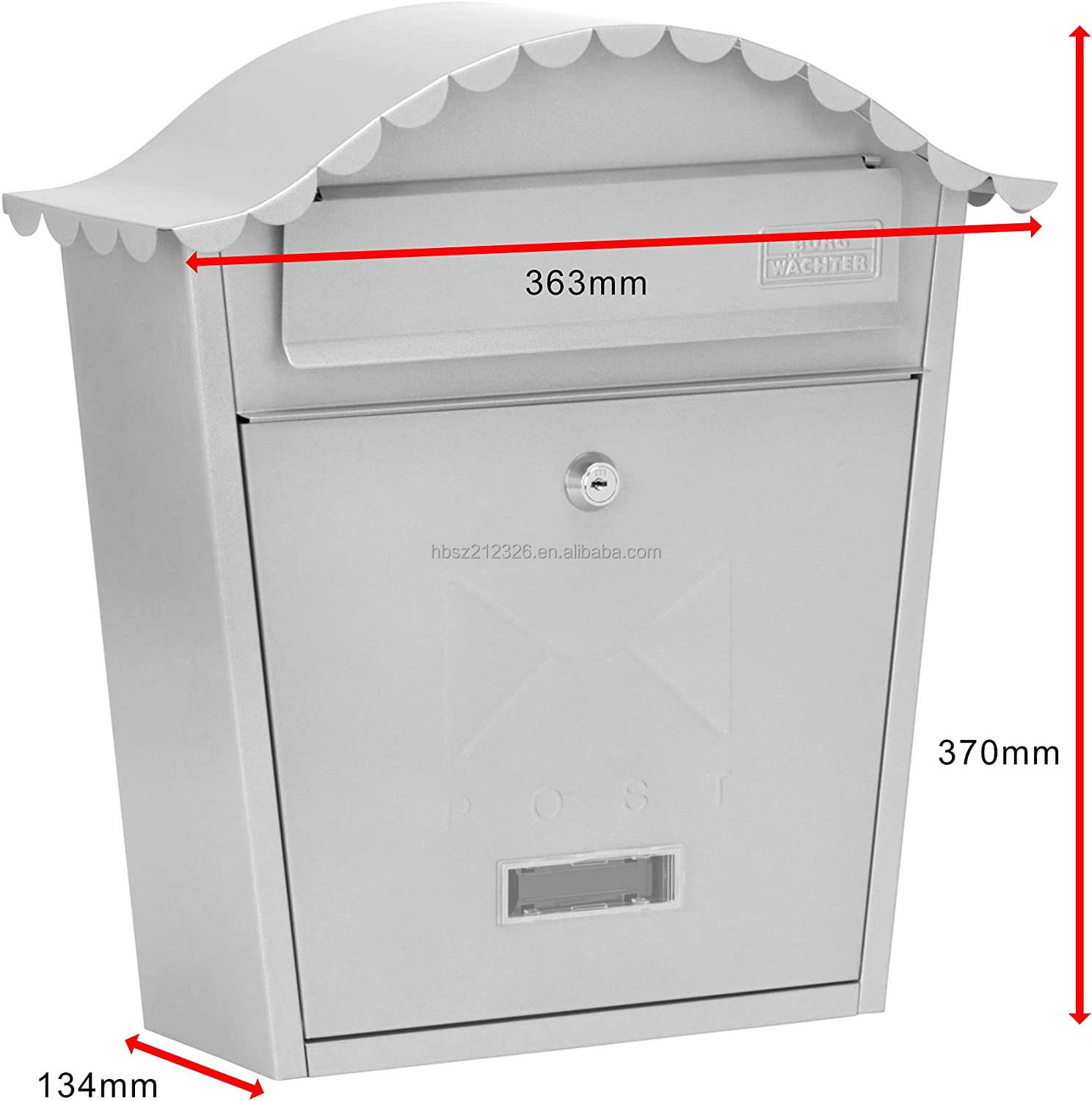 Newspaper Letter Box Outdoor Wall Mounted Key Lock Post Box Waterproof modern Steel Mail Box