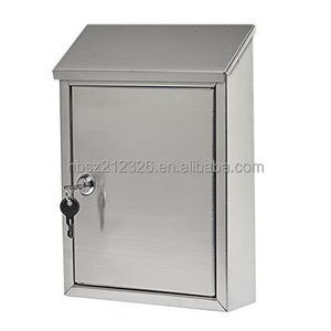 Newspaper Letter Box Stainless Steel Mailbox With Sturdy Key Lock Wall Mounted Waterproof Mail Box