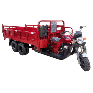 350CC Double Rear Axle 9 Wheel Motorized Tipper Cargo Tricycle 2 Axle Motorcycle Dumper Cargo Vehicle