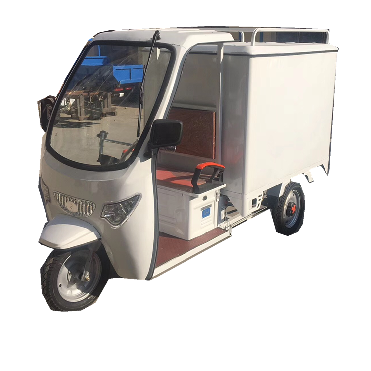 Hot Sale Factory Provide Ice Cream Electric Tricycle  Delivery Truck For Express With Closed Cabin With Refrigerator