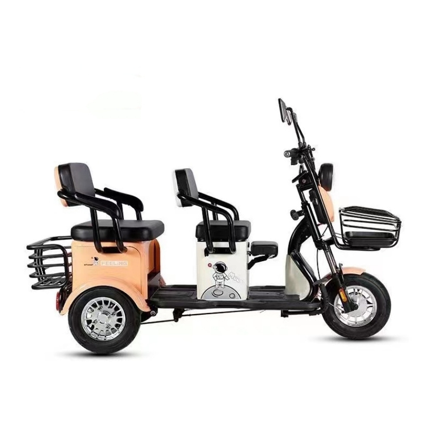 48V Open Body Fat Tire 3-Wheel Adult Electric Tricycle  Electric Passenger Bike with EEC Certification