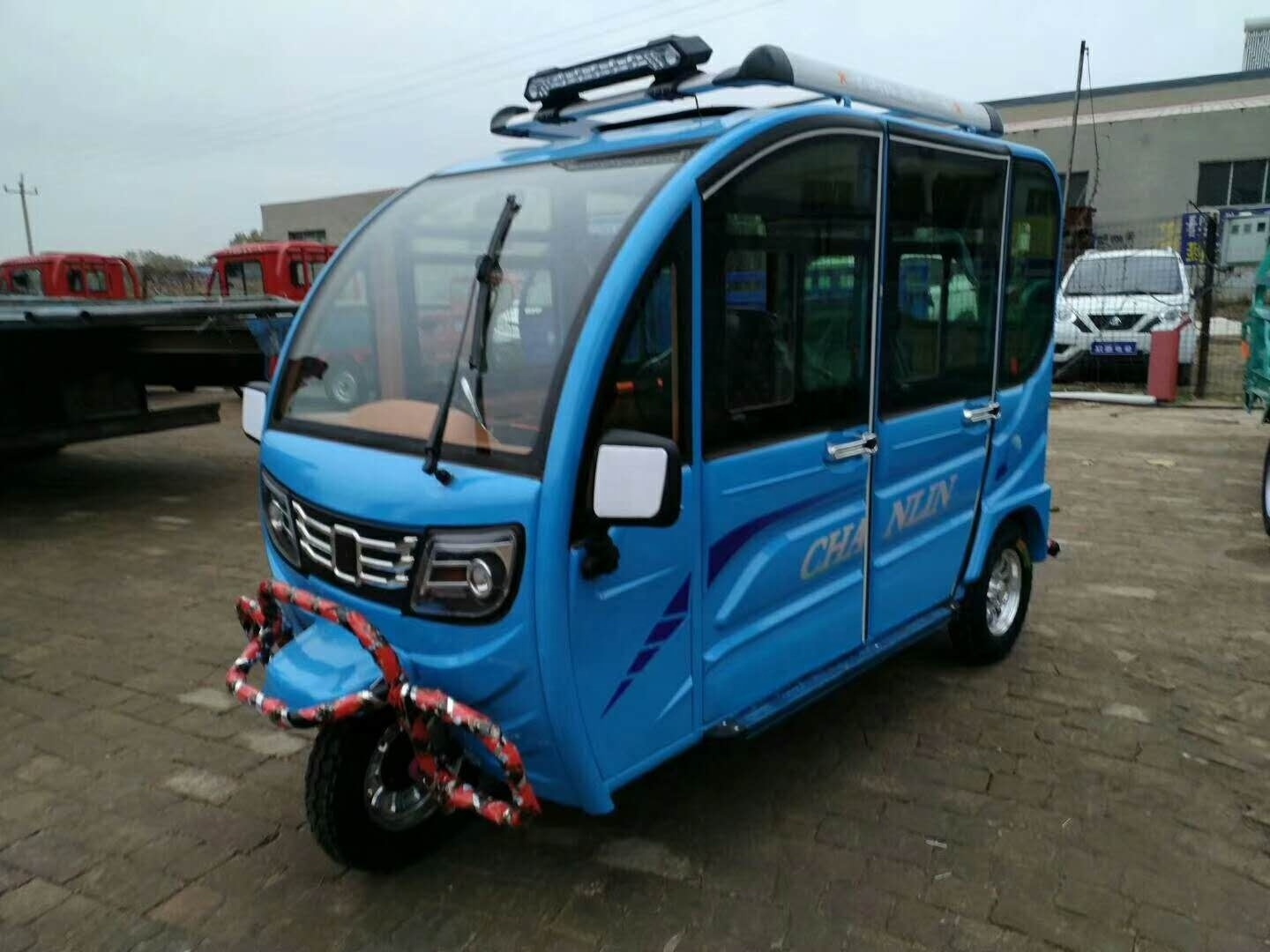 China factory price 3 wheel electric closed tricycles electric rickshaw for adult