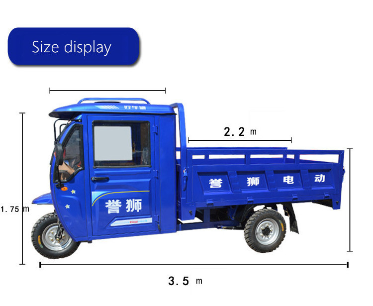 Motor High Quality Big Power Three Wheel Cargo Gas Diesel Fuel Motorized Tricycles farm tricycle 3 wheels