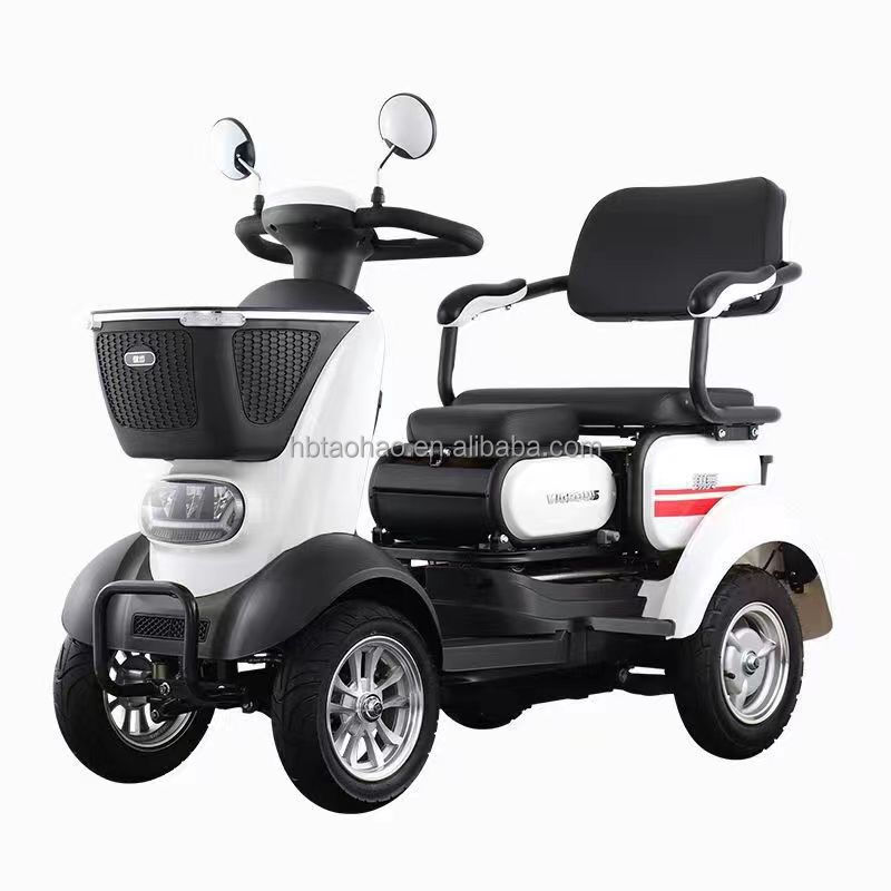 Electric Two-Seater Portable Electric Handicapped Four-Wheeled Mobility Scooter For The Elderly