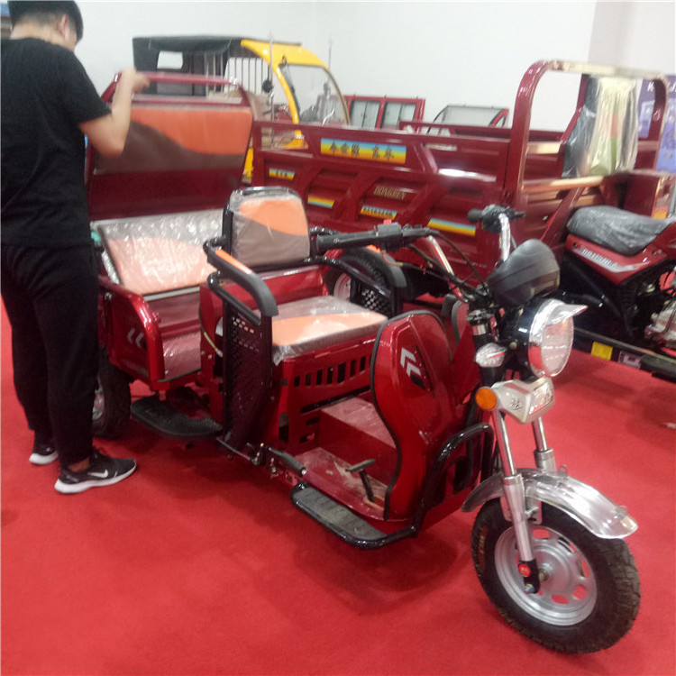 TH296 China 3-Wheel Electric Tricycle Bajaj Auto Battery Rickshaw 800W Power Open Body Type 48V Voltage Passenger Certified