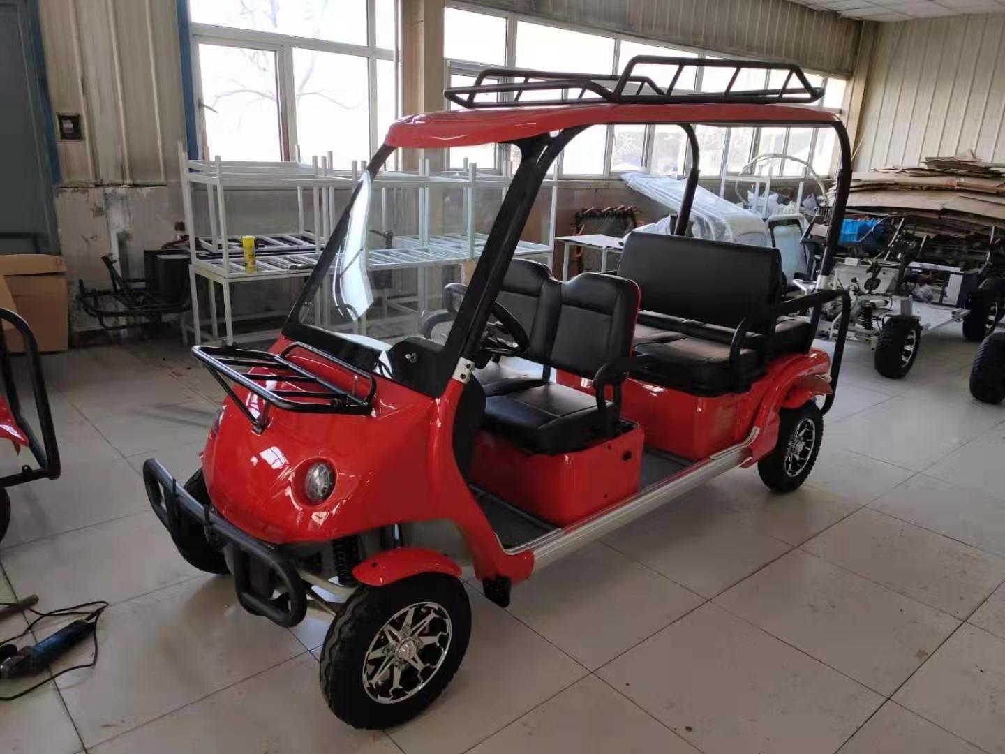 New design 60V 4 seater 4 wheel sightseeing bus Multifunctional electric four wheel vehicle utv golf cart