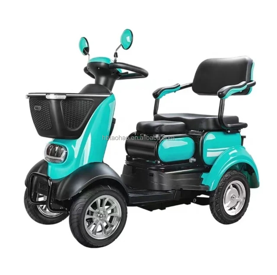 Electric Two-Seater Portable Electric Handicapped Four-Wheeled Mobility Scooter For The Elderly