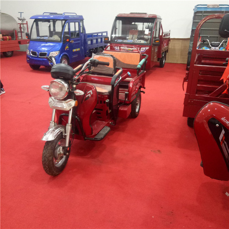 TH296 China 3-Wheel Electric Tricycle Bajaj Auto Battery Rickshaw 800W Power Open Body Type 48V Voltage Passenger Certified