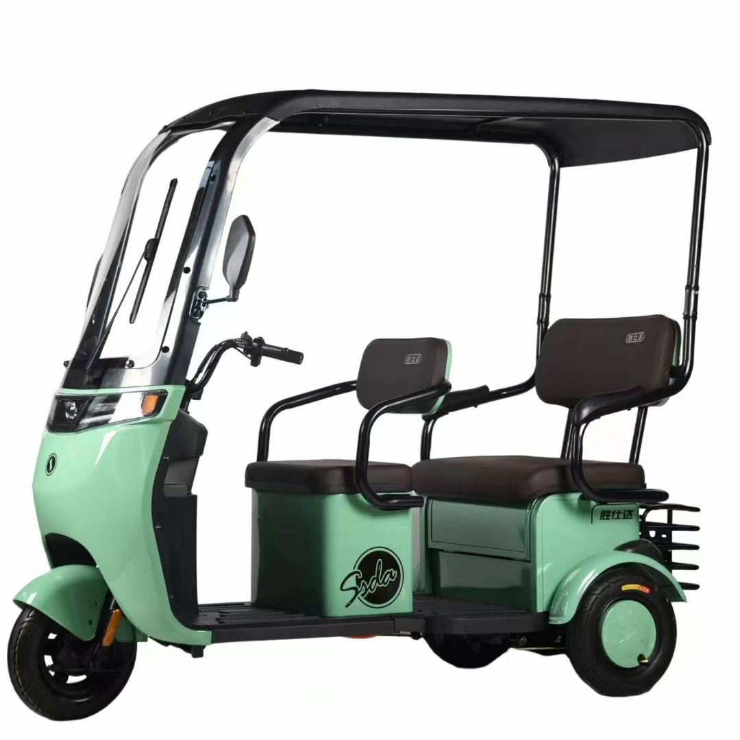 Factory Price 500W 3 wheel Passenger Motorized Electric Tricycle with Roof EEC Certified