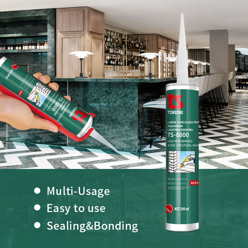 TS-8800 acetic strong adhesion silicone waterproof sealant weather resistance for construction use