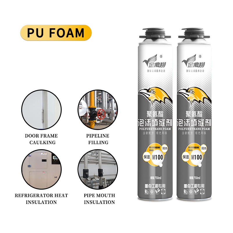 Pu Foam Glue JYX M100 Waterproof High Strength Polyurethane Adhesive for Door Frame Caulking