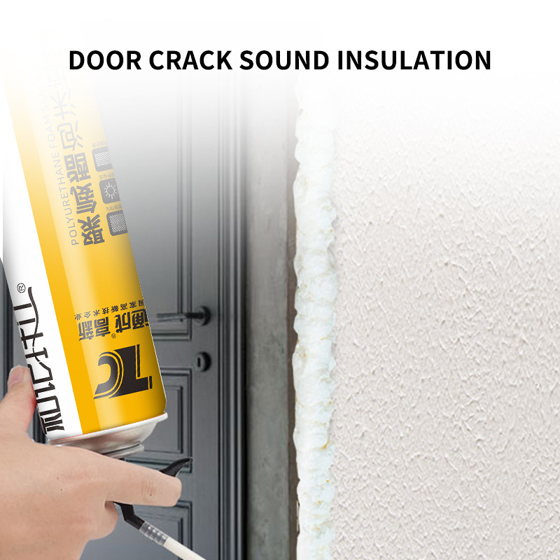 HJZJ H5 General Purpose Caulking Heat Preservation Expanding Polyurethane Foam for Wall Holes