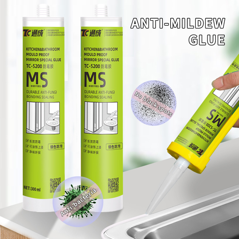 China manufacturer kitchen sink silicone sealant waterproof anti-mildew caulking no smell silicone sealant