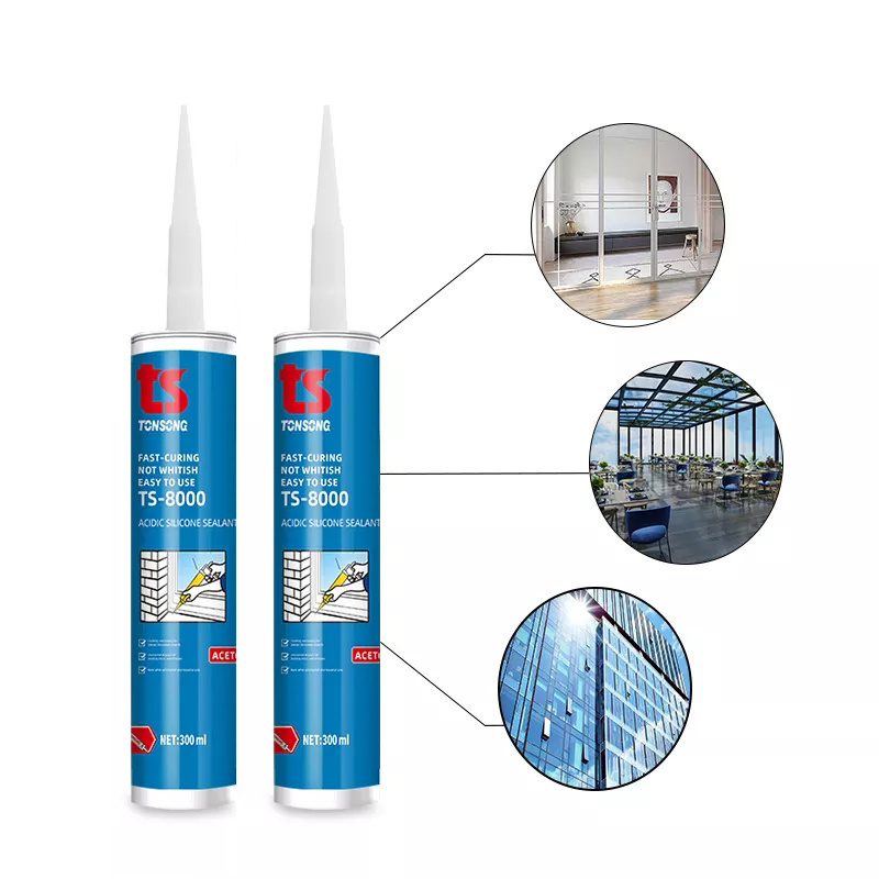 TS-8200 Advanced Drying Quickly Good Compatability Acidic Silicone Sealant for Handicraft Bonding