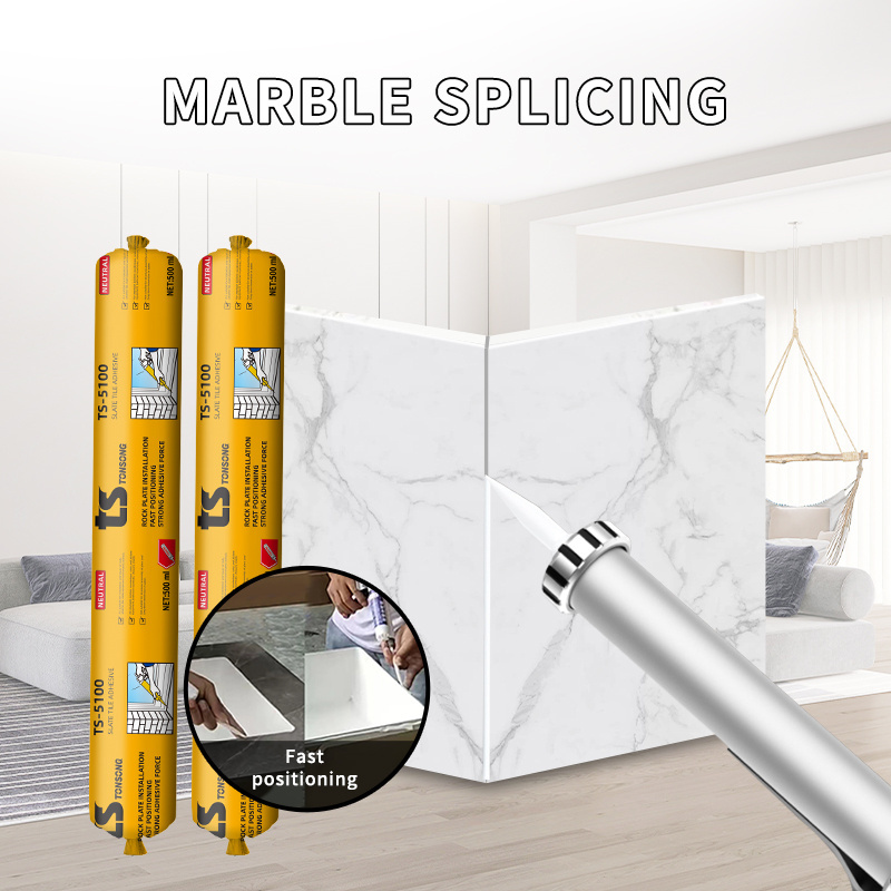 TC-5100 590ml sausage silicone sealant non toxic quickly positioned rock tile glue for construction