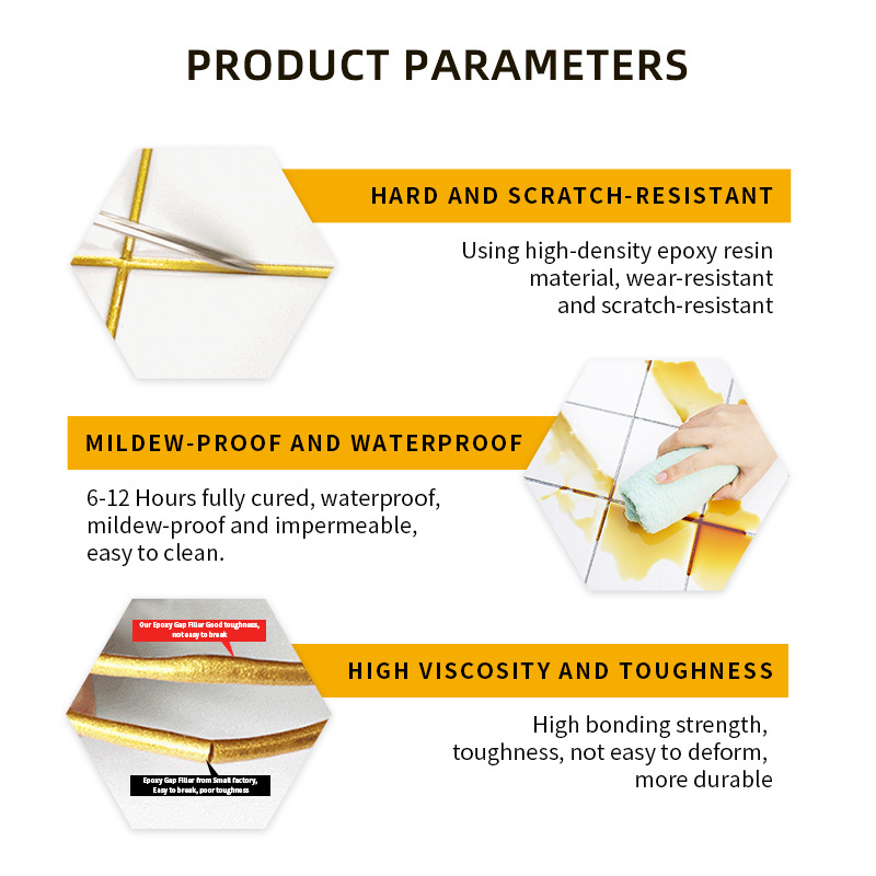 Tongcheng Two-components Solid and Pliable Epoxy Tile Gap Filler for Edge Beautification