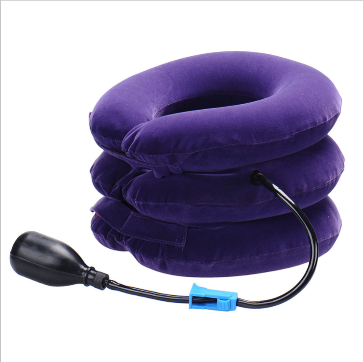 Support sleep well relieve pain inflatable brace three tubes cervical neck traction device