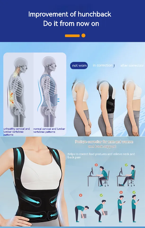 Trending Products New Arrivals Custom Adjustable Scoliosis Back Support Brace For Men Women Neoprene Belt Posture Corrector