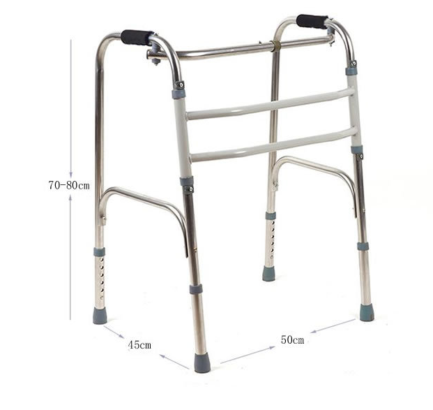 Aluminum Lightweight 4-leg walker Fold Walking Frame Rollator Walker For Elderly