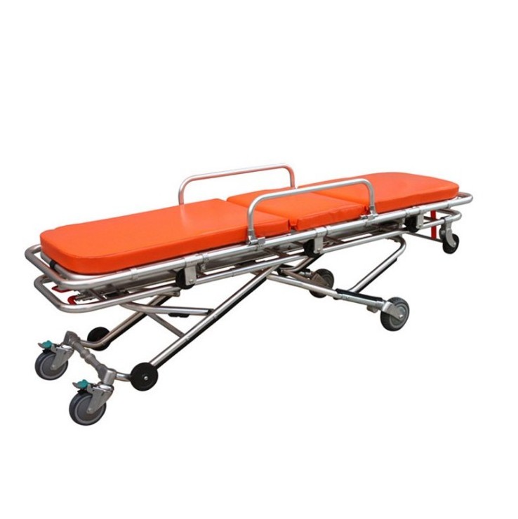 Stainless Steel stretcher Ambulance Stretcher Hospital Emergency medical ambulance stretcher folding with wheels