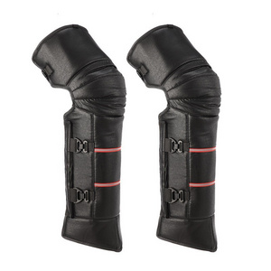 Winter Electric Motorcycle Knee Guards Men and Women Riding Coldproof Warm PU Thickened Plush Leg Guards