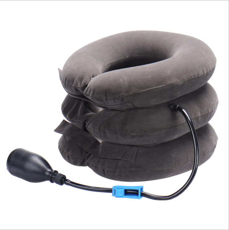 Support sleep well relieve pain inflatable brace three tubes cervical neck traction device