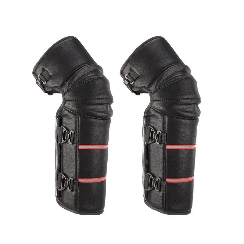 Winter Electric Motorcycle Knee Guards Men and Women Riding Coldproof Warm PU Thickened Plush Leg Guards