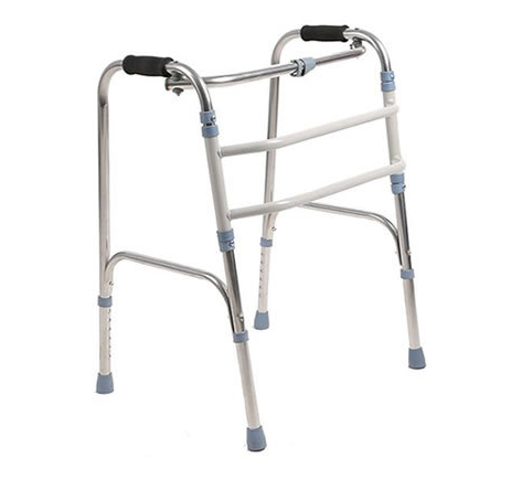 Aluminum Lightweight 4-leg walker Fold Walking Frame Rollator Walker For Elderly