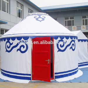 blue  color with star winter season Mongolian Yurts 4m-8m cotton canvas yurt for sale