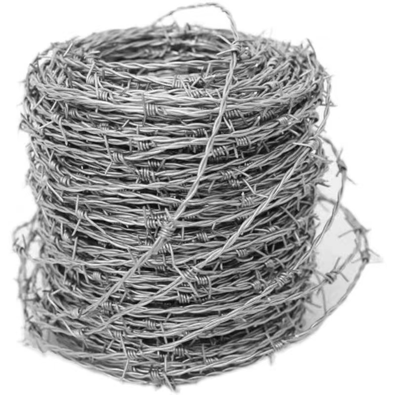 Factory Preferential Price Sale 50kg/roll Barbed Wire Fence 500 Meters Galvanized Barbed Wire For Farm