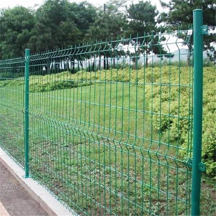 High Security Green PVC Powder Coated 3D Curved Bending Welded Wire Mesh Fence