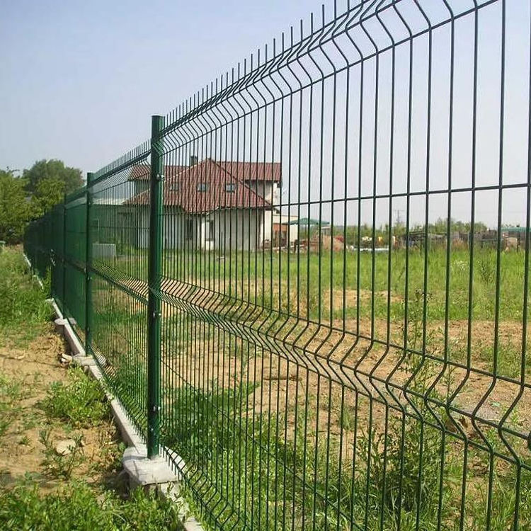 High Security Green PVC Powder Coated 3D Curved Bending Welded Wire Mesh Fence