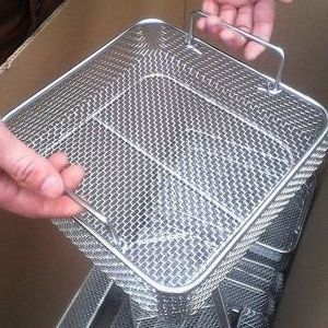 Stainless steel medical disinfect wire mesh basket Metal perforated sterilization storage basket