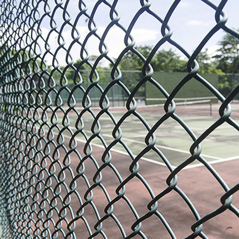 hot-dipped galvanized  chain link fence 4ft 6ft 8ft black  vinyl coated chain link fence and gates manufacture