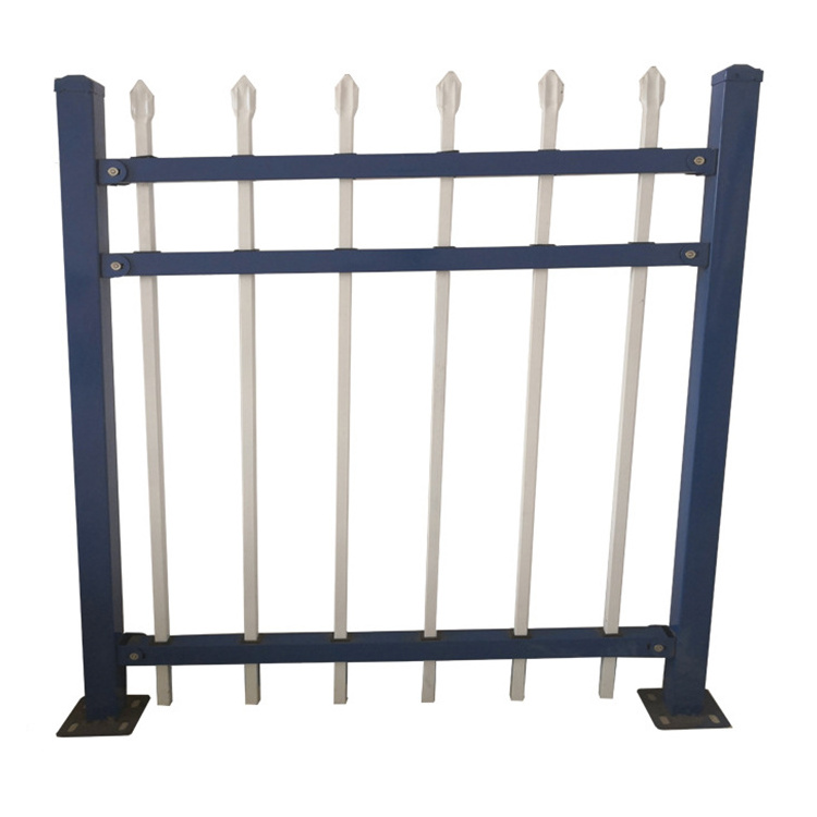 High quality steel residential security palisade fence metal curved fence portable pickets wrought iron site fencing