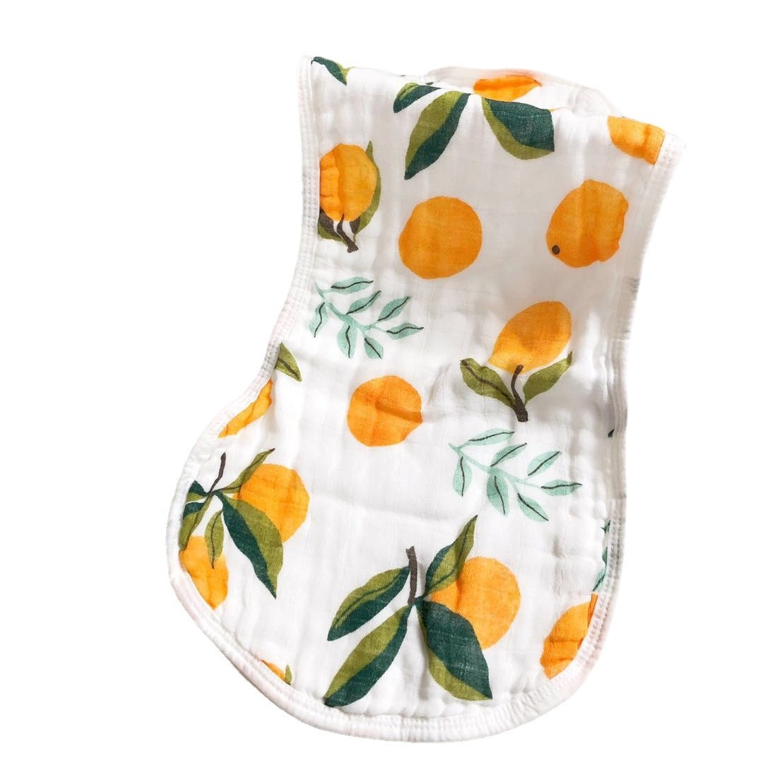 Sublimation soft thick baby interlock button newborn boys and girls muslin organic cotton bamboo burp clothes