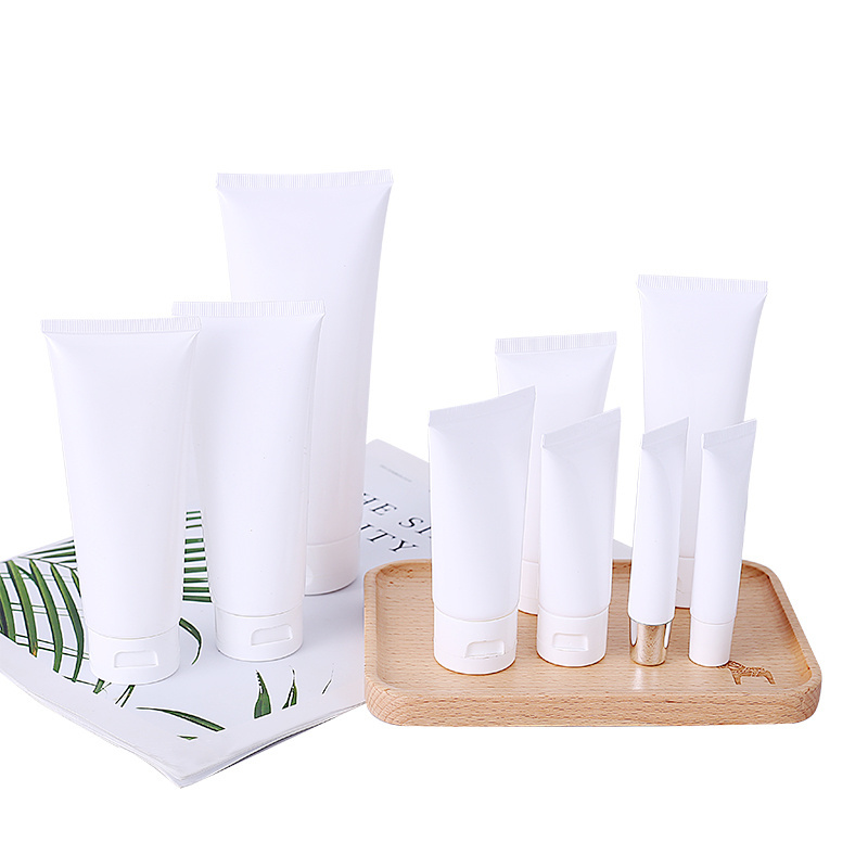 Custom Transparent Empty Eco Friendly Biodegradable Plastic PE Hand Cream Body Lotion Soft Cosmetic Packaging Squeeze Tube