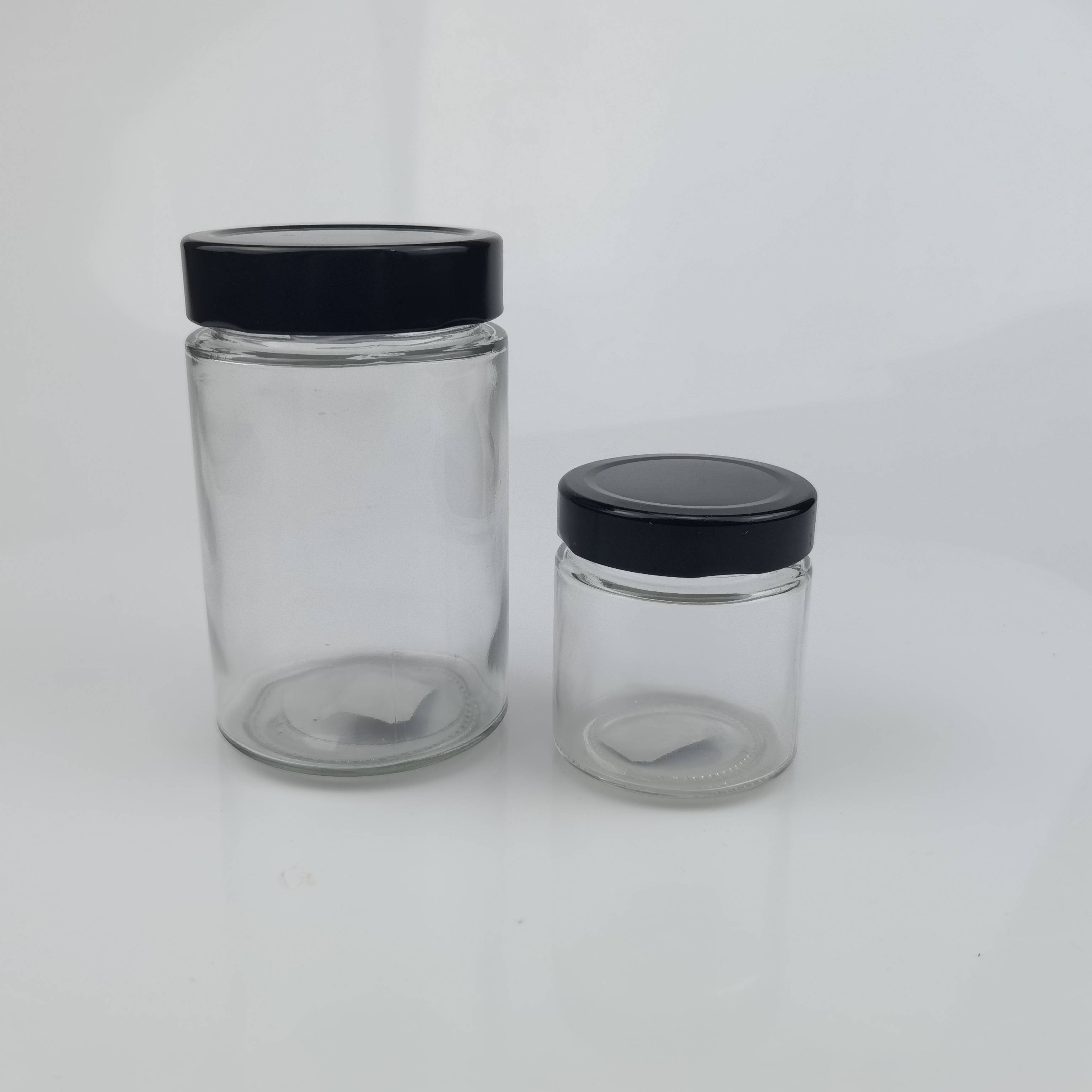 Factory Price 100 ML 220 ML 280 ML 500 ML Ergo Straight Round Side Ergo Glass Honey Jars With Twist Off Lids