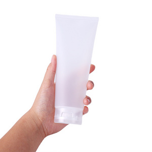 Custom Transparent Empty Eco Friendly Biodegradable Plastic PE Hand Cream Body Lotion Soft Cosmetic Packaging Squeeze Tube