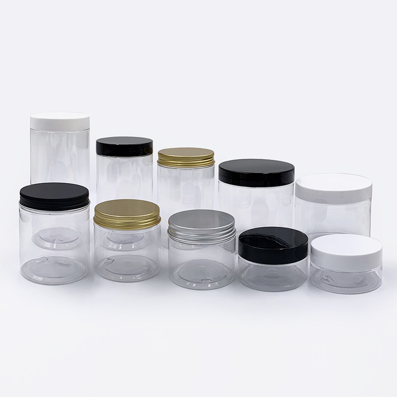 Food Grade Empty Slime Containers Clear Storage Plastic Jars With Large Lids And Labels