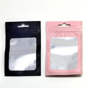 Custom Packaging Resealable Matte Stand Up Pouch Plastic Zip Lock With Window Mylar Bags