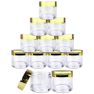 High Quality acrylic powder jar 10g/15g/1oz/2oz Glitters cosmetic container with lids Lip Balms container packaging