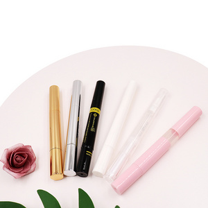 Manufactory High Quality Empty Twist Cosmetic Pen Shining Gold Package Nail Polish Gel Pen Nail Care Applicator With Brush