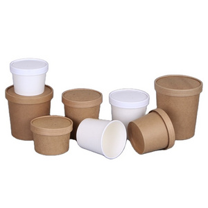 Custom print takeaway hot soup cup disposable paper container for soup