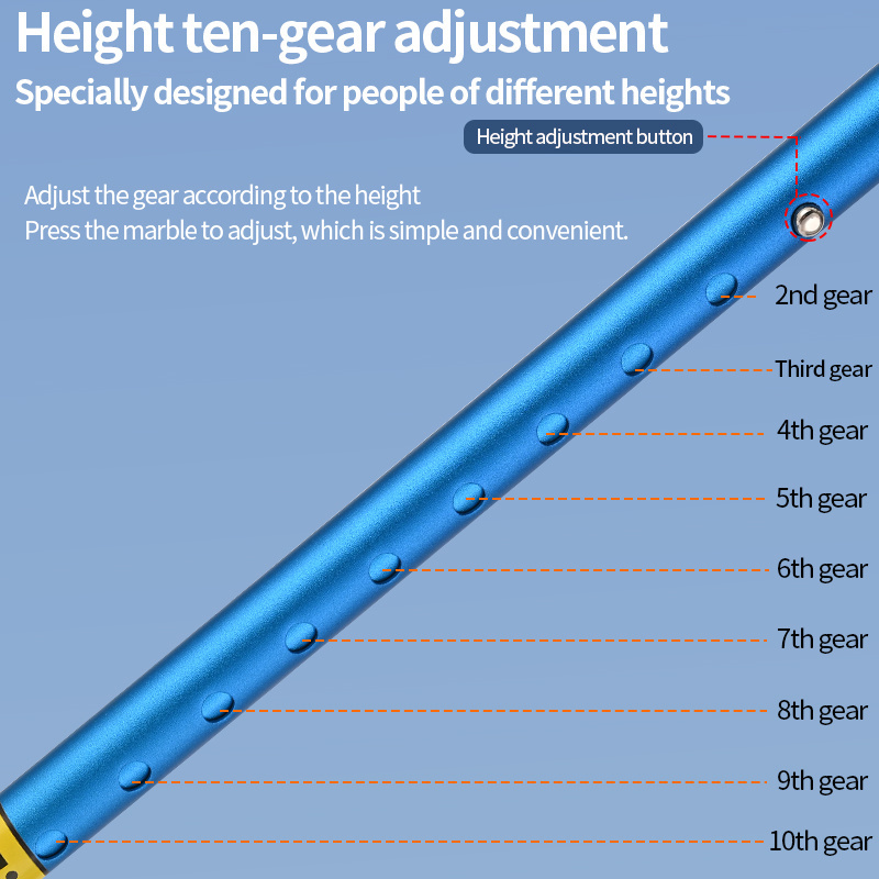 High-load adjustable aluminum alloy four-legged crutch for assisting the elderly to use crutches