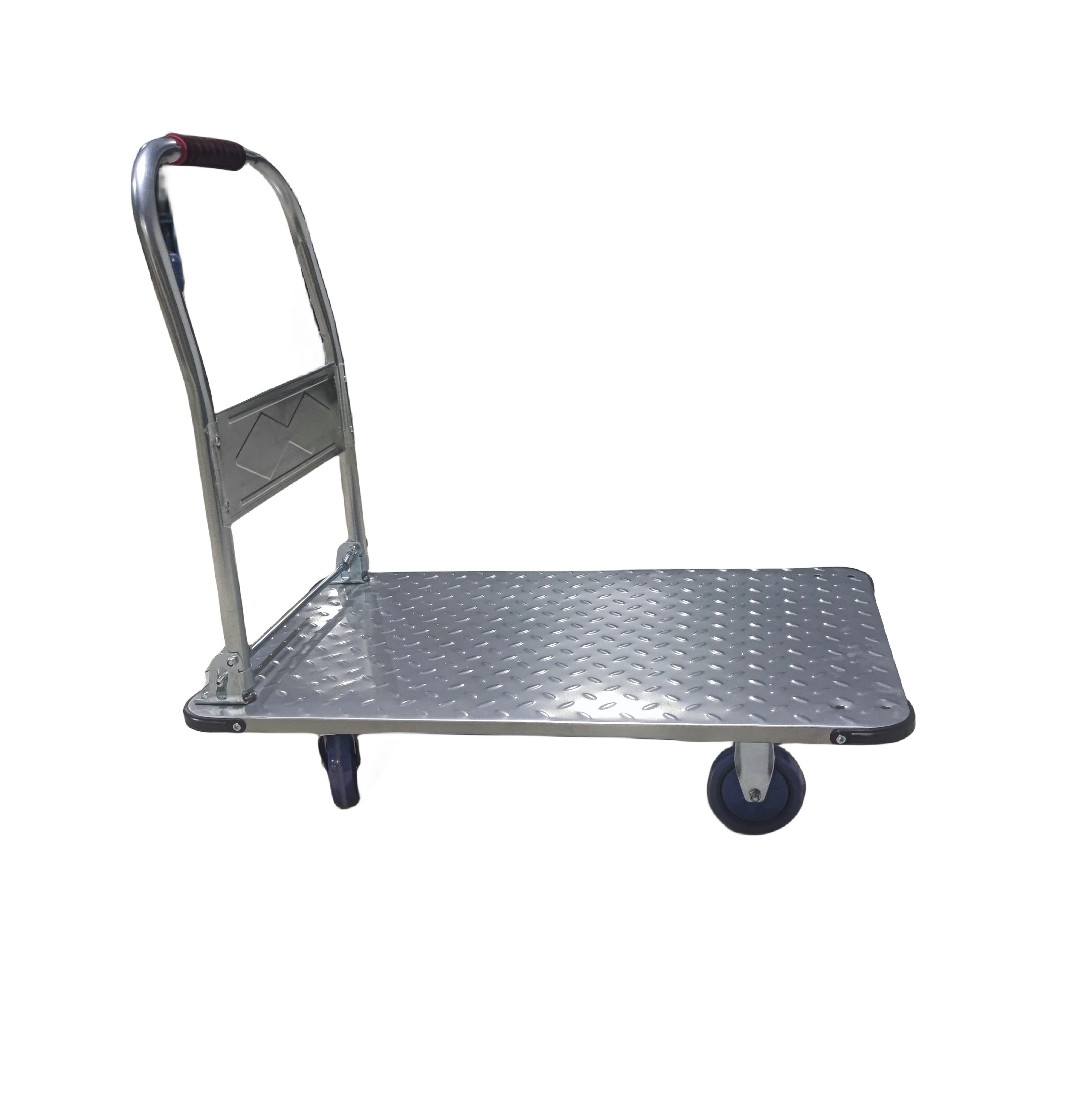 four heavy duty custom wheels push cart dolly Moving snap-loc foldable trolley steel Platform Hand Truck